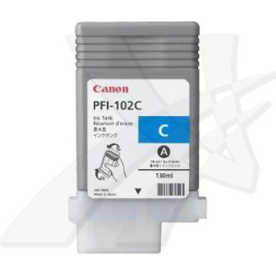 Canon PFI-102C (0896B001), originálny atrament, azúrový, 130 ml