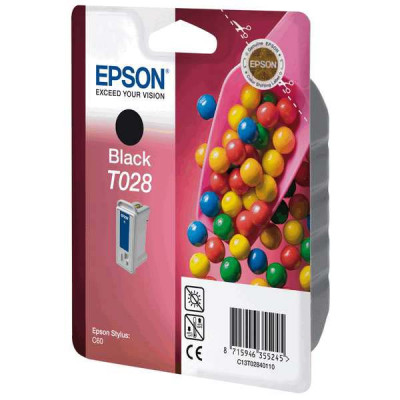 Epson T028 (C13T028401), originálny atrament, čierny, 17 ml