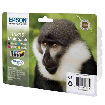 Epson T0895 (C13T08954010), originálny atrament, CMYK, 3 × 3,5 + , 4-pack