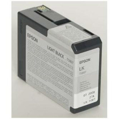 Epson T5807 (C13T580700), originálny atrament, svetlo čierny, 80 ml