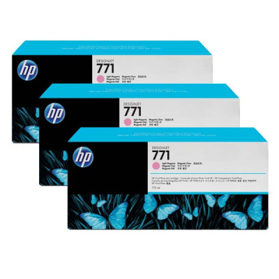 HP CR254A (771), originálny atrament, svetlo purpurový, 3 × 775 ml, 3-pack