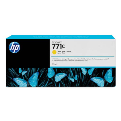 HP B6Y10A (771C), originálny atrament, žltý, 775 ml