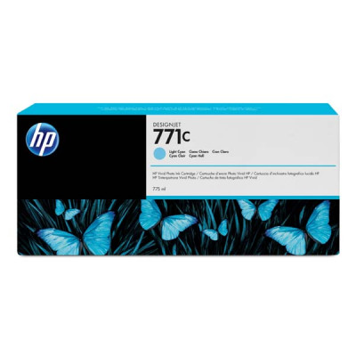 HP B6Y12A (771C), originálny atrament, svetlo azúrový, 775 ml