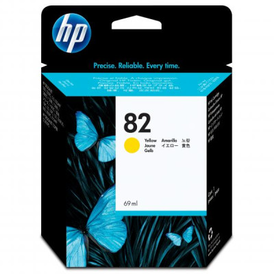 HP C4913A (82), originálny atrament, žltý, 69 ml