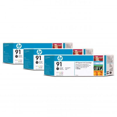 HP C9481A (91), originálny atrament, photo čierny, 775 ml, 3-pack