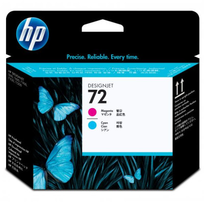 HP C9383A (72), originálna tlačová hlava, purpurová/azúrová, 2-pack