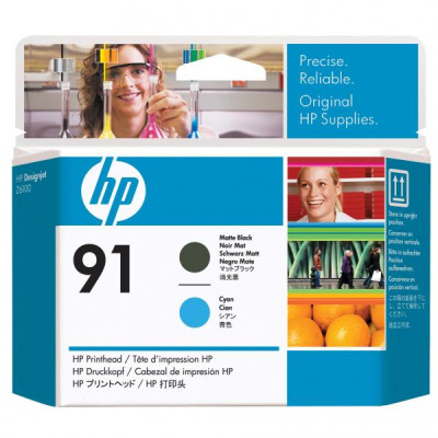 HP C9460A (91), originálna tlačová hlava, matne čierna/azúrová