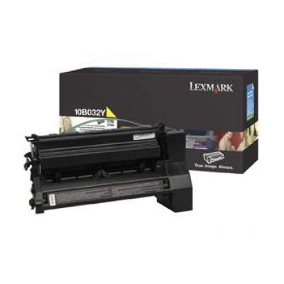 Lexmark 10B032Y, originálny toner, žltý