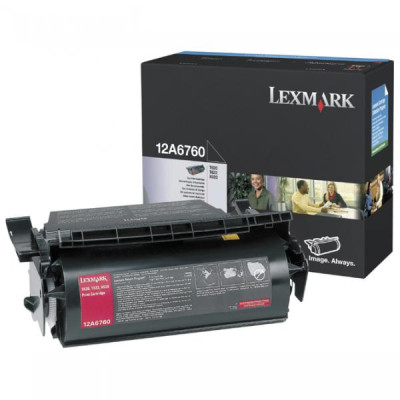 Lexmark 12A6760, originálny toner, čierny