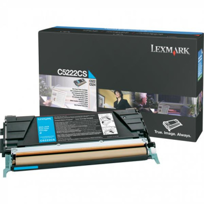 Lexmark C5222CS, originálny toner, azúrový