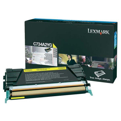 Lexmark C734A2YG, originálny toner, žltý