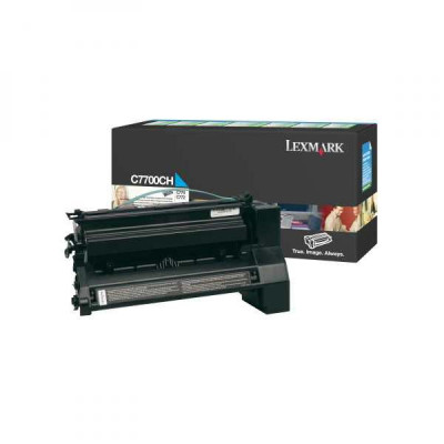 Lexmark C7700CH, originálny toner, azúrový