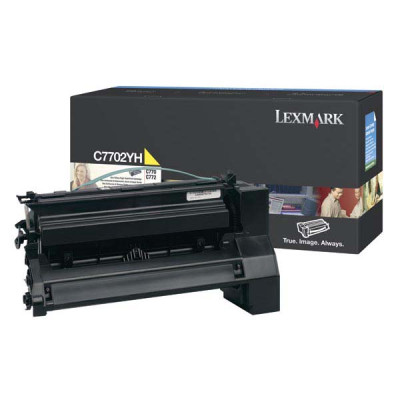 Lexmark C7702YH, originálny toner, žltý