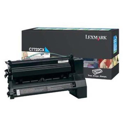 Lexmark C7722CX, originálny toner, azúrový