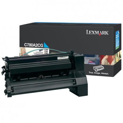 Lexmark C780A2CG, originálny toner, azúrový