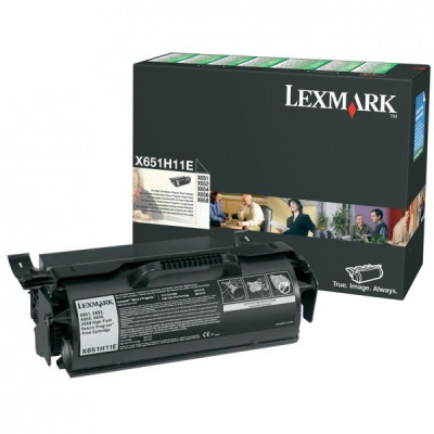 Lexmark X651H11E (X651H04E), originálny toner, čierny