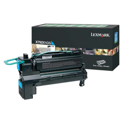 Lexmark X792X1CG, originálny toner, azúrový